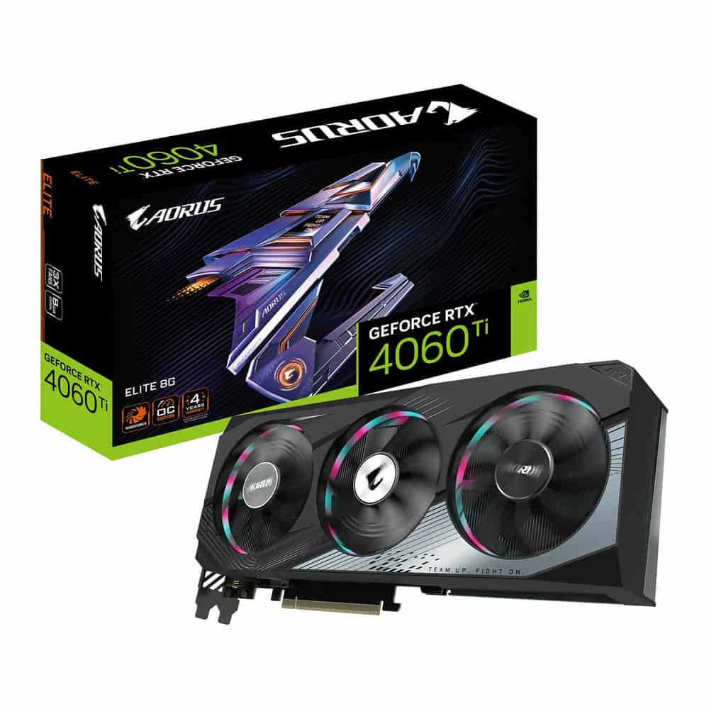 Gigabyte AORUS NVIDIA GeForce RTX 4060 Ti 8GB ELITE Ada Lovelace Graphics Card